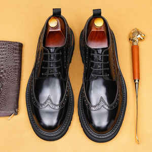 Zapatos Oxford de Cuero para Hombre 2026, Nuevos, Cerrados, Impermeables, Estilo Británico, Formales, de Negocios, Modernos, Casuales de Oficina - Product Image 3