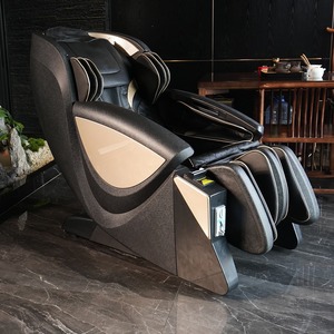 Fauteuil de massage pour le corps entier avec airbag pour les bras, rail de guidage de type SL, alimentation électrique, couleur noire - Product Image 1