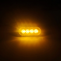 Feu de signalisation ambre DXZ 4LED |   Feux de position latéraux haute luminosité 12V-24V certifiés CE RoHS pour camion, remorque, camping-car, bus