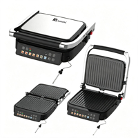 Grill électrique à contact haute puissance Anbolife Factory CE CB ETL 180 °   Machine à sandwichs sans fumée pour l'extérieur, usage domestique, OEM