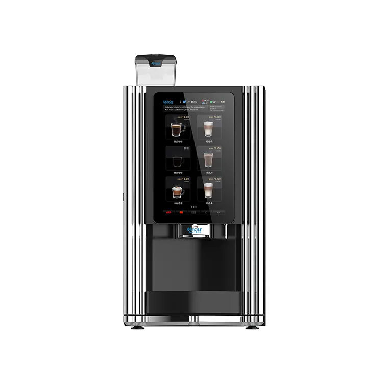Distributeur automatique de thé à écran tactile Cappuccino Latte Moka Café fraîchement moulu pour boissons chaudes 9 boissons pour les amateurs de thé