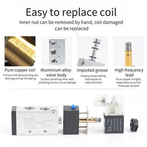 4V410-15 2-Positionen-5-Wege-Magnetventil 4 V420 3-poliges 5-Wege-Luftventil mit pneumatischen Teilen der Spule DC24 AC220 - Product Image 5