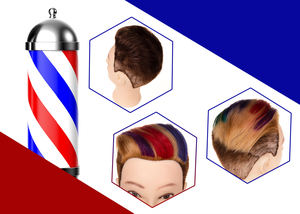 Stancia 100% Cabello humano natural 35cm Cabeza de MANIQUÍ PARA barberos Maniquí de estilo recto para estilistas - Product Image 4