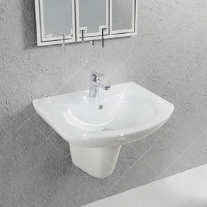 Lavabo mural en <span class=keywords><strong>céramique</strong></span> blanche, gain de place, bonne qualité, <span class=keywords><strong>pas</strong></span> <span class=keywords><strong>cher</strong></span>, personnalisable, fait à la main - Product Image 2