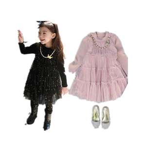 Venta al por Mayor de Ropa de Verano para Niños, Vestido de Fiesta Coreano de Manga Larga para Niñas, de Fábrica China - Product Image 1