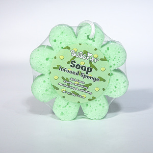 Esponja de Baño 2 en 1 con Jabón Incorporado, Esponja de Baño en Forma de Flor, Hidratante, Exfoliante Suave y Espuma Abundante, Exfoliante Corporal - Product Image 2