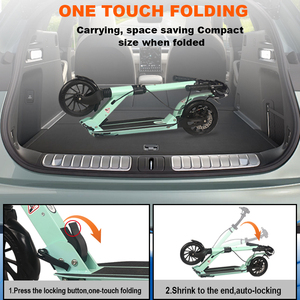 Monopattino Pieghevole in Alluminio con Doppio Freno per Bambini e Adulti, Basso MOQ, Skateboard Regolabile per Esterni con Due Ruote - Product Image 3