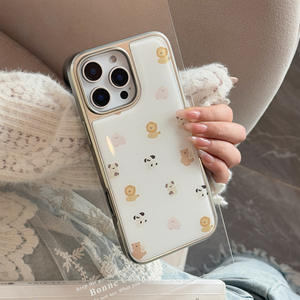 16Promax Cute Girl Illustration Realme 11Pro pour Apple Iphone14 13 15 Mobile Phone Case Silver Edge Glue TPU Galvanoplastie Phone - Product Image 4