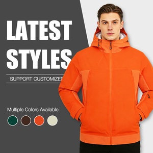 Veste de travail à col montant respirante avec logo personnalisé, quantité minimale de commande, avec fermeture éclair imperméable et coupe-vent - Product Image 1