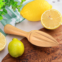 Alat pembuat jus buah Mini pemeras Lemon Manual kayu pemeras jeruk pemeras Lemon portabel peralatan dapur