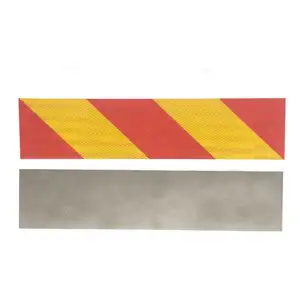 China Supplier Custom 170cm * 20cm Truck Rear Yellow And Red Honey Comb Reflective Chevron Stickers In Galvanized Sheet