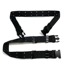 Ceinture robuste de couleur noire de 54mm avec 32 pièces ceinture à œillets et boucle en plastique