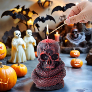 DUMO Halloween Neue Harzformen Silikon 3D Schlange Duftgips Wachsform DIY Doppelte Kerze Silikonform - Product Image 4