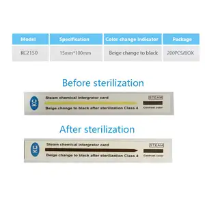 Wholesale 200 Pcs/box Steam Gas Sterilization Medical Indicator Strip Chemical Indicating Paper Card