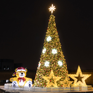 Tùy Chỉnh Kim Loại Khung Đứng Điểm Điều Khiển Đèn LED Khổng Lồ Thương Mại Cây Giáng Sinh Ngoài Trời Cho Khách Sạn Trung Tâm Mua Sắm - Product Image 1