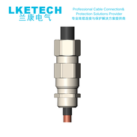 LKETECH E1W/M20 M20-M63 Presse-étoupe industriel en laiton blindé à double étanchéité IP67 étanche, filetage M/NPT pour alimentation