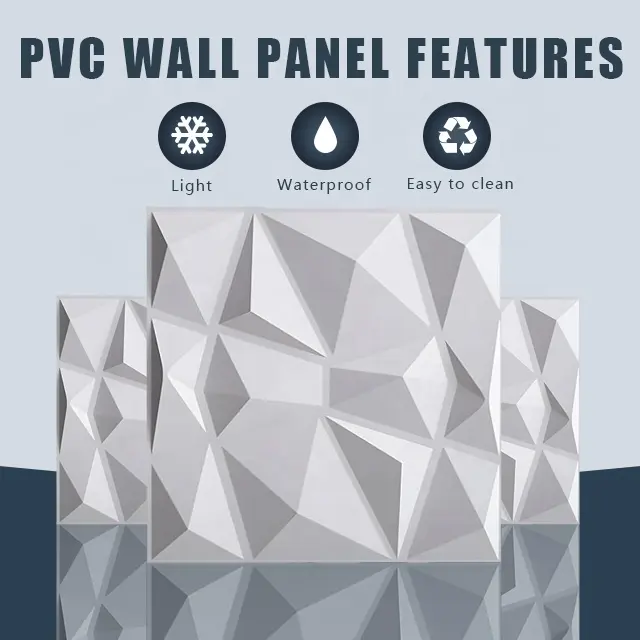 Hochwertiges abziehen-und-aufkleben einfach zu installieren 3D-Pvc-Wandkunst-Paneel geprägte Wandplatte Sofa-Hintergrund