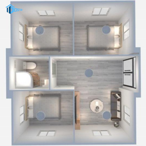 Casa contenedor extensible prefabricada Casa contenedor plegable pequeña de 20 pies con baño y cocina - Product Image 2