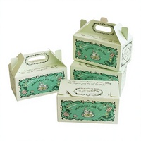 Emballage Cadeau pour Gâteau de Haricot Mungo Fête du Dragon, Pâtisserie, Dessert, Dossiers en Carton, Finition Bronzée, Matériaux Recyclés