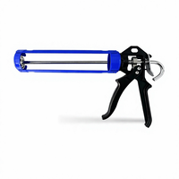 Pistola de calafateo manual de aluminio OEM de alta resistencia con mango en D y varilla lisa para bricolaje