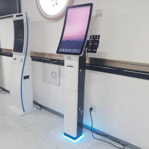 Usingwin Floor Standing Self-service 23.6" 32" Curved Touch Screen Kiosk Terminal Win10 Win7 Android Linux For Order Queue Query