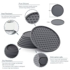 Juego de 6 Posavasos de Silicona de Estilo Europeo Premium, Antideslizantes, Gruesos, Aislantes y Resistentes al Calor para Tazas de Té - Product Image 2