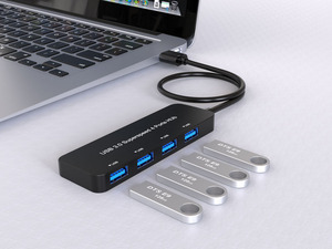 Siêu mỏng 4-Port USB Hub Hot Bán xuyên biên giới USB2.0 + 3.0 giao diện hiệu quả 5Gbps truyền dữ liệu USB Splitter trong kho - Product Image 3
