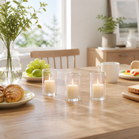Heldere kleine rechte glazen kaarsenhouder 45ML aromatherapie kaarsenhouder hotel thuis tafeldecoratie theelicht glazen beker