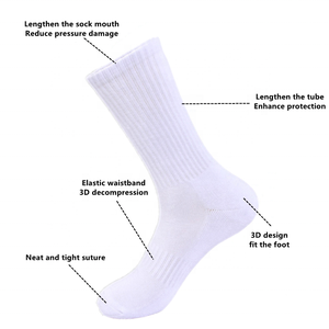 2022 मिंगझी कस्टम कार्बनिक कपास के मोजे मोटी बालों वाली महिला छोटे टखने के मोजे पुरुषों को सूती सफेद - Product Image 6