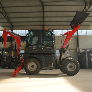 تصنيع الصين لودر حفار تحميل النقل 4x4 محمل حفار هيدروليكي بناء الطريق لودر حفار متعدد الوظائف - Product Image 3