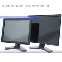 Monitor PC Desktop Layar Sentuh HD 15 Inci 4:3 dengan Input VGA Panel LED untuk Penggunaan Bisnis Stok Baru
