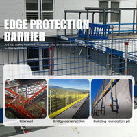 Barrière de protection des bords de chantier, garde-corps de sécurité, clôture périphérique temporaire portable pour la protection contre les chutes au bord des bâtiments