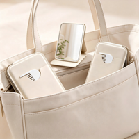 Miroir de poche pliable en PU avec peigne, miroir compact de voyage portable, miroir de maquillage personnalisé avec logo, miroir de bureau pour femmes