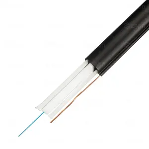 Factory supply 1/2/4/8/12/24 core FTTP Outdoor Flat Drop Toneable Fiber optic Cable