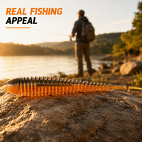 Leurre souple Hunthouse 75mm 1.9g, type ver à queue de ciseaux, pour la pêche, leurre souple en plastique à queue aiguille, vers oscillants pour la pêche