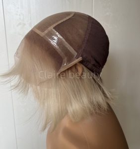 Tóc Giả Y Tế Ngắn Tóc Vàng Với 100% Tự Nhiên Lớp Fluffy <span class=keywords><strong>Bangs</strong></span> Thích Hợp Cho Cả Nam Giới Và Phụ Nữ Chịu Nhiệt - Product Image 4