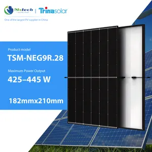 天合光能顶点S + 425w 430w 435w 440w 445 W最佳价格双玻璃光伏组件黑色太阳能电池板家用库存欧洲仓库