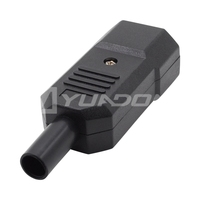 Prise mâle droite réutilisable IEC 60320 C14, connecteur mâle IEC C14C13