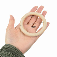 13 Size High-quality Natural Wood Wooden Ring Children DIY Handicraft Wooden Ring Stock