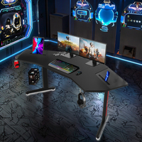Usine en gros de haute qualité grand bureau de jeu pour Pc 180cm E Sports nouveau noir rvb Led personnalisé ordinateur Table de jeu bureau