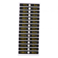 Étiquette de ponçage en plastique ou de pile de poids lisse pour équipement de fitness de gymnastique bâtons d'avertissement accessoires d'exercice