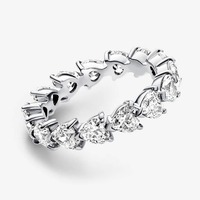 Nouveauté 2026 Bague ouverte en Argent 925 avec motif abeille étincelante, nœud porte-bonheur, cœur de rose et couronne connectée, bijou de charme exquis DIY, cadeau