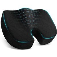 Coussin en mousse à mémoire de forme pour chaise de bureau, siège de voiture, avion, blanchisseur-sciatique et coccyx soulagement de la douleur coussin de chaise de bureau