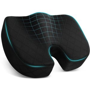 Memory Foam <strong>Cushion</strong> for Office <strong>Chair</strong>, Car Seat, Airplane, Bleacher - Sciatica &amp; Coccyx Pain Relief <strong>Desk</strong> <strong>Chair</strong> <strong>Cushion</strong> - Product Image 3