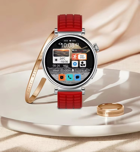 Thời Trang Phụ Nữ Thông Minh Đồng Hồ Z01 Mini Reloj Thông Minh IP68 Không Thấm Nước Amoled Vòng Smartwatches Z01 Mini Cho Phụ Nữ Với 2 Dây Đeo - Product Image 2