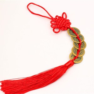 Lanka Jewelry Five Emperors <b>Coin</b> Pendant Gold Edged Red Rope Car Interior Decoration Chinese Tradition <b>Copper</b> Material - Product Image 3