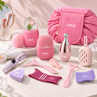 OEM ODM Kit Cadeau d'Outils de Beauté : Sacs de Rangement pour Pinceaux et Houppettes, Boîte Cadeau Personnalisée, Collection d'Accessoires de Maquillage et Soins de la Peau, Rouleaux de Glace