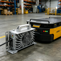 Chargeur de batterie professionnel LNLEE 58,4V 30A 2300W 16S LiFePO4 pour AGV de transport à plateau plat, station de charge rapide externe pour AGV