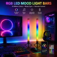 Barre lumineuse LED RGBIC d'ambiance, lampe sur pied, synchronisation musicale, lumière à changement de couleur DIY pour configuration de jeu, rétroéclairage PC