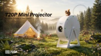 Proyector OEM ODM S35 HD 720P Mini Portátil para el Hogar, Teléfono Inteligente Android, Laptop, Pantalla Compartida, Películas, WiFi 6, Beamer para Exteriores